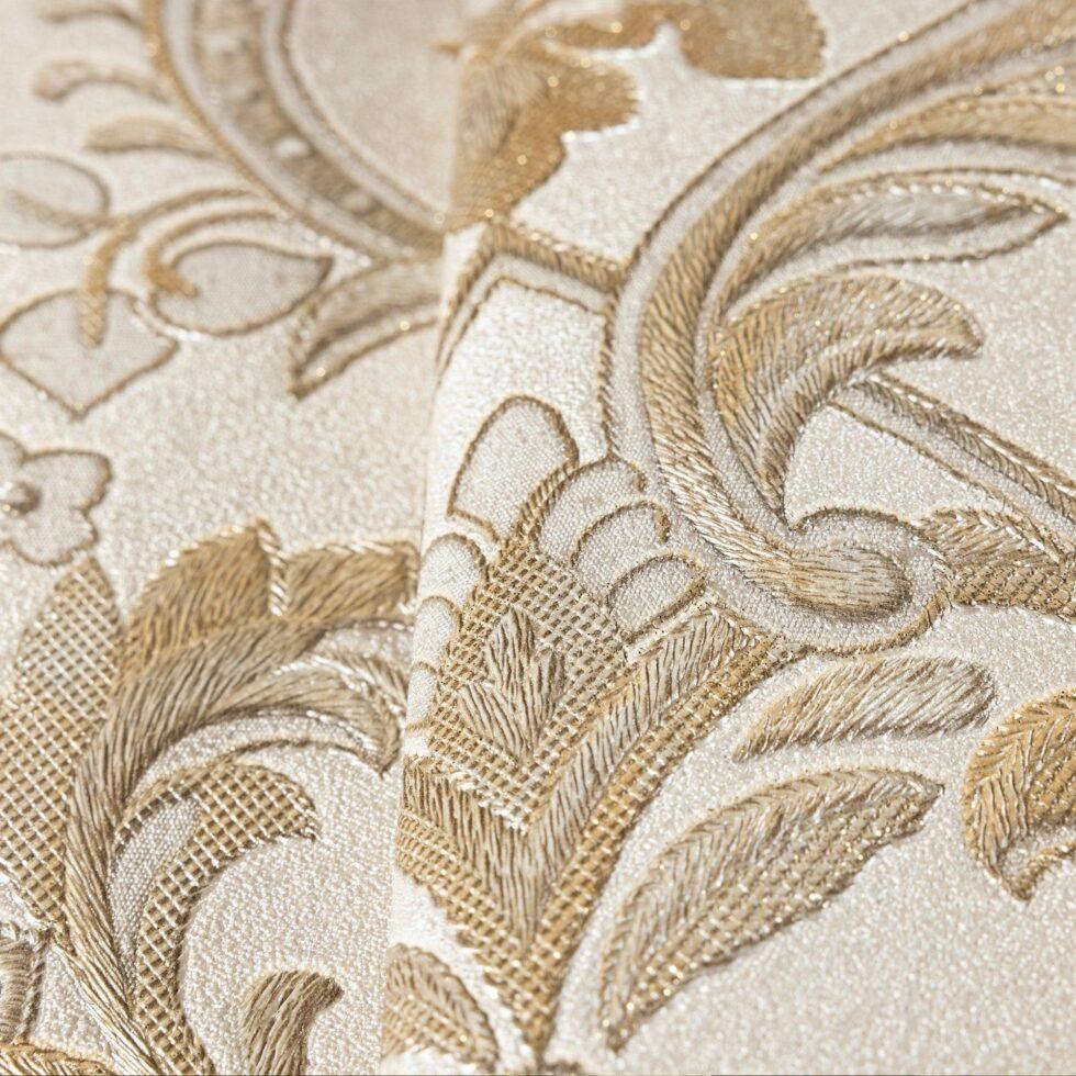 Classic Damask Design Wallpaper Beige Code 1407-5 - Image 3