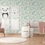 Floral Pattern Trend Wallpaper Green White Code 9914-3 - Image 6