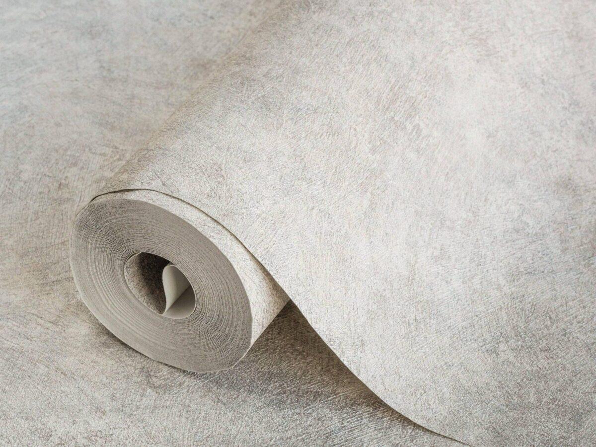 Rough Paint Texture Wallpaper Silver Code 3717-2 - Image 1