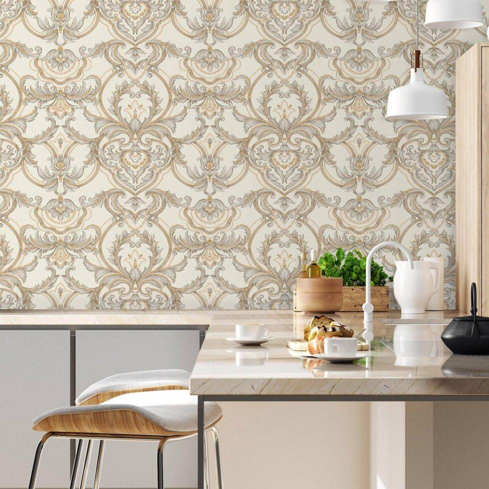 Classical Damask Wallpaper Cream Code 1308-2 - Image 2