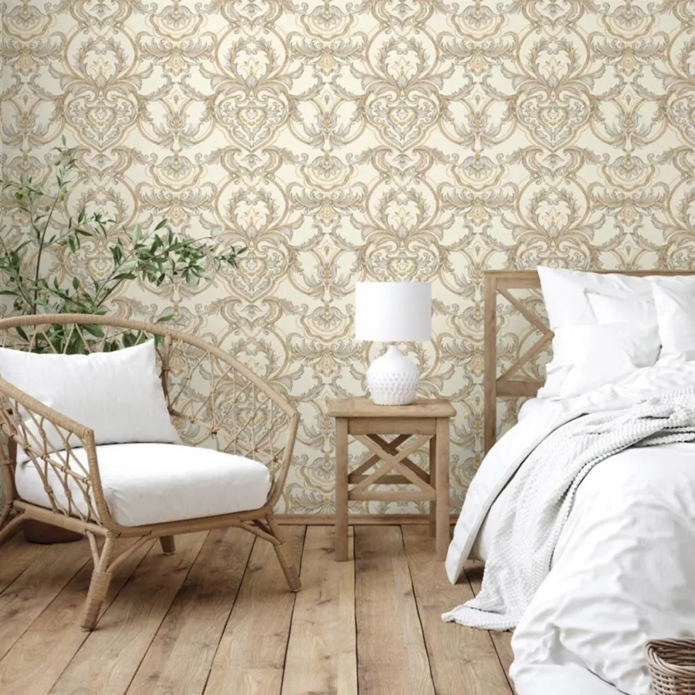 Classical Damask Wallpaper Cream Code 1308-2 - Image 6