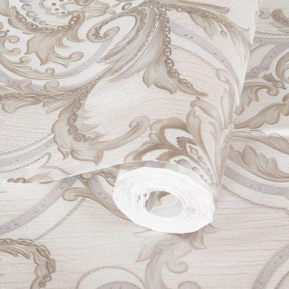 Classical Damask Wallpaper White Code 1308-1