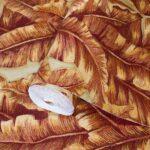 Banana Leaf Design Wallpaper Red Code 1507-4