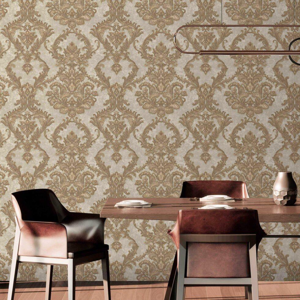 Rich Damask Wallpaper Cream Code 1303-3 - Image 2