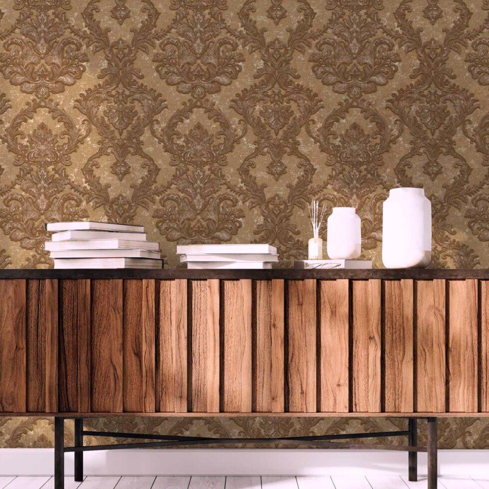 Rich Damask Wallpaper Brown Code 1303-4 - Image 6