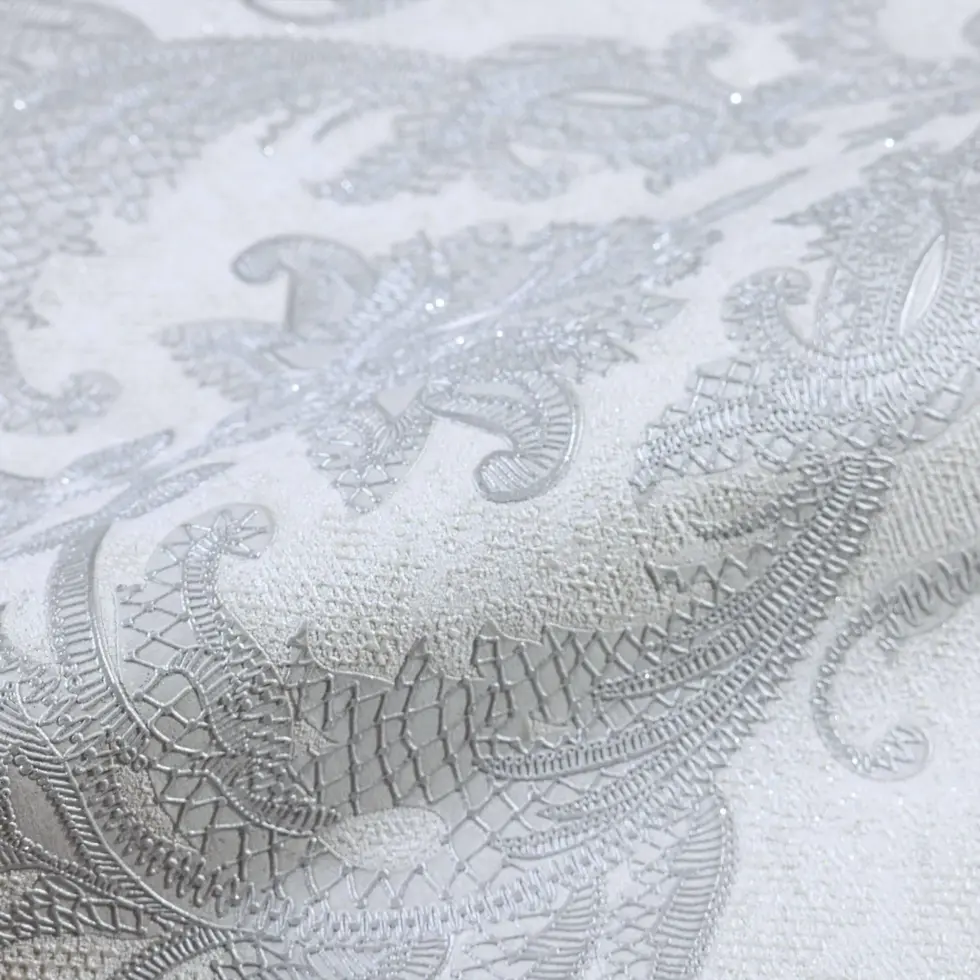 Rich Damask Design Wallpaper White Code 1303-1 - Image 4