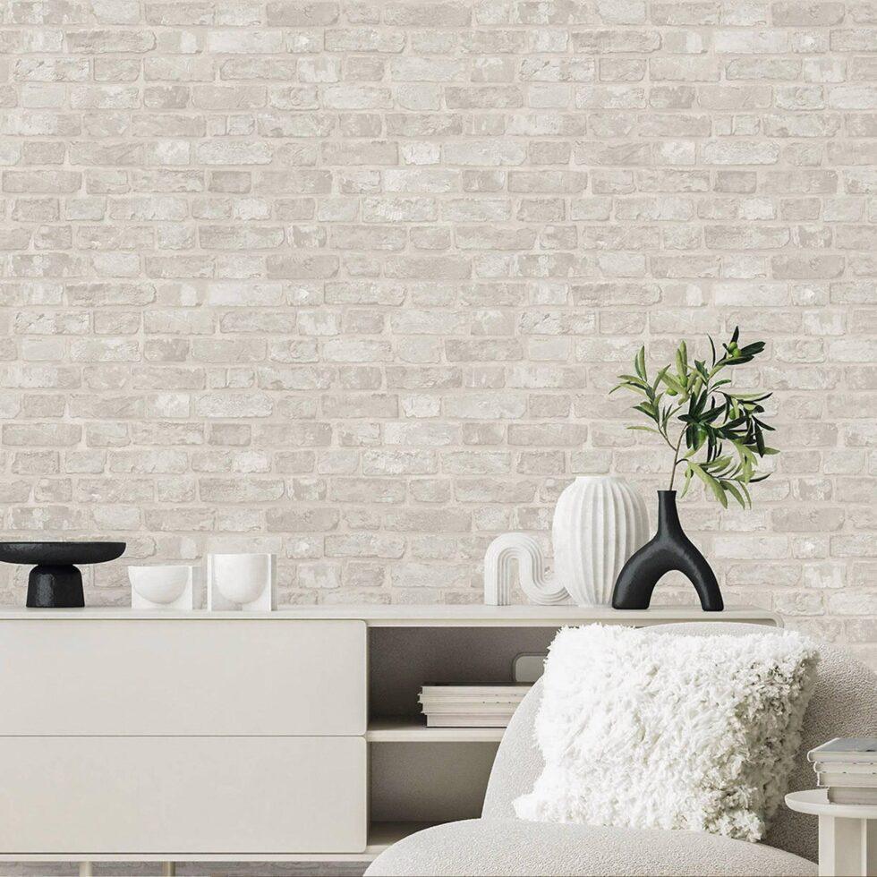 Modern Stone Design Wallpaper White Code 23104-1 - Image 2