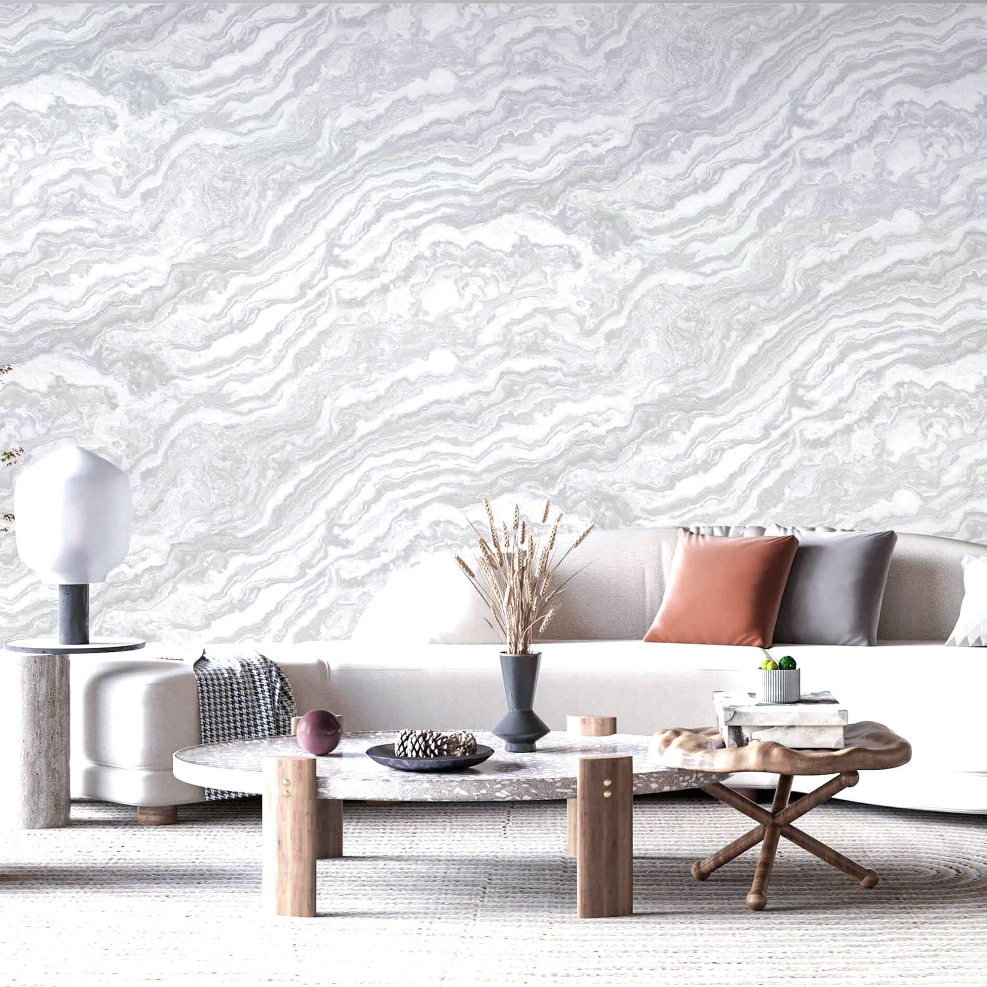 Modern Stone Design Wallpaper White Code 23102-1 - Image 2
