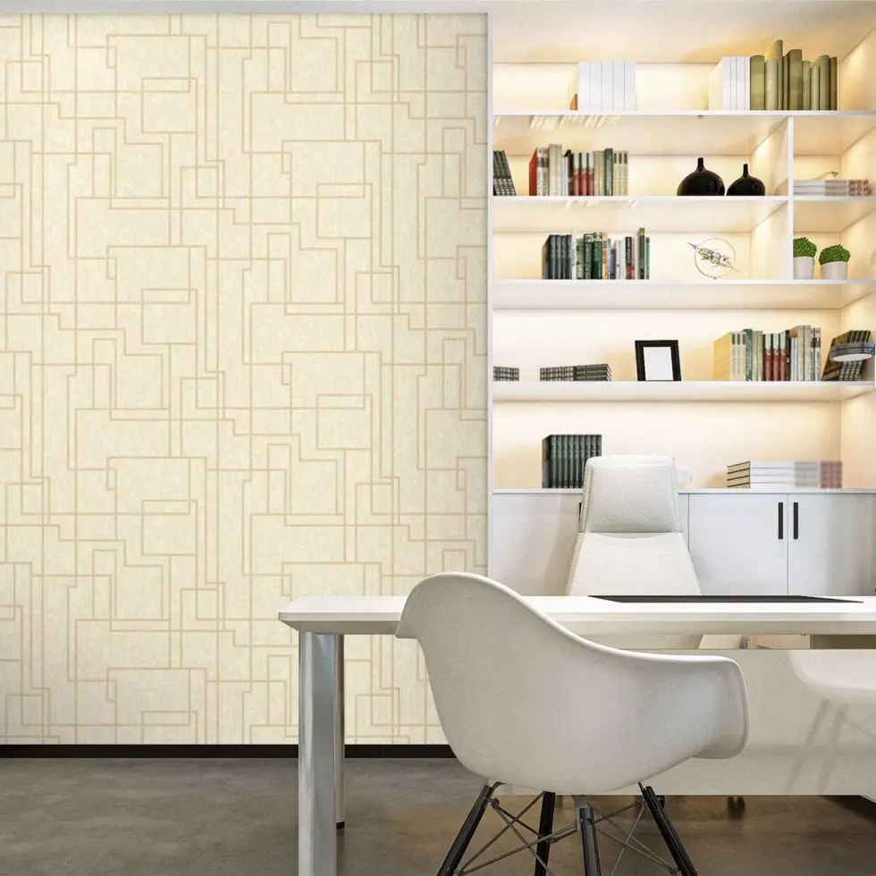 Geometric Wallpaper Cream Code 1202-2 - Image 2