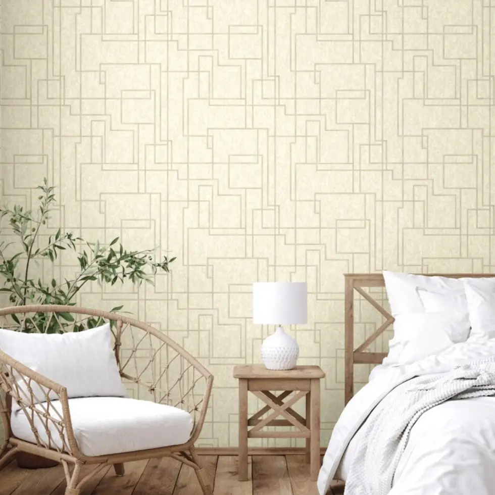 Geometric Wallpaper Cream Code 1202-2 - Image 5