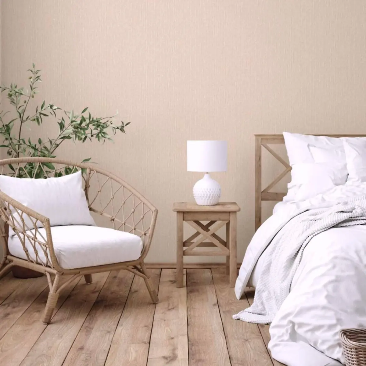 Plain Wallpaper Cream Code 1311-2 - Image 2