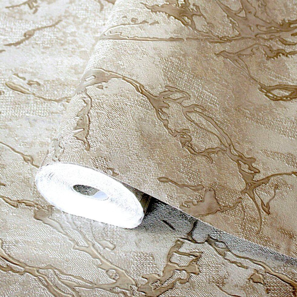 Gold Vein Shaped Wallpaper Cream Code 1503-2