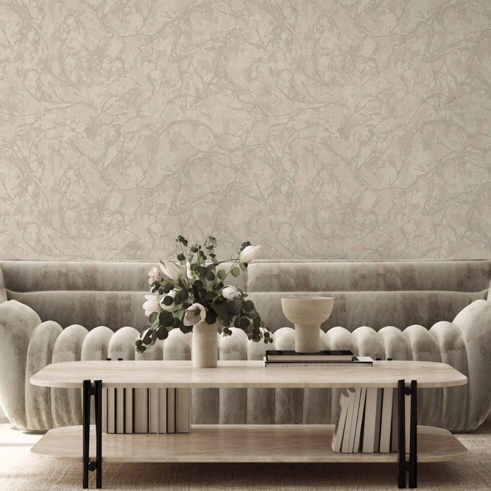 Gold Vein Shaped Wallpaper Cream Code 1503-2 - Image 6