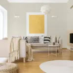 Fabric Pattern Wallpaper White Code 3711-1 - Image 2