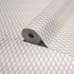 Hexagon Geometric Design Wallpaper White Code - 23208-1
