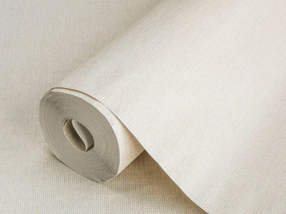 Rough Linen Fabric Texture Wallpaper Cream Code 3716-2