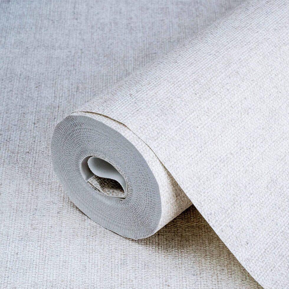 Smooth linen textile texture wallpaper Silver Code 7816-2