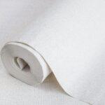 Rough Natural Linen Fabric Pattern Wallpaper White Code 3719-1