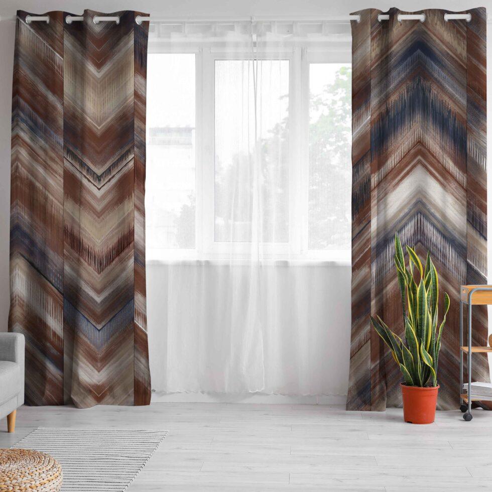 AdaHome Eyelet Curtains Collection Available in a Variety of Martials and Multicoloured - Code P313 - Image 4