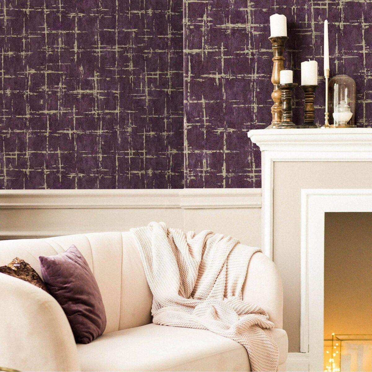 Texture and scratches modern pattern wallpaper Purple Code 7813-7 - Image 6