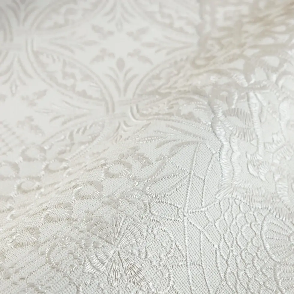 Geometric Damask Design Wallpaper White Code 1409-1 - Image 4