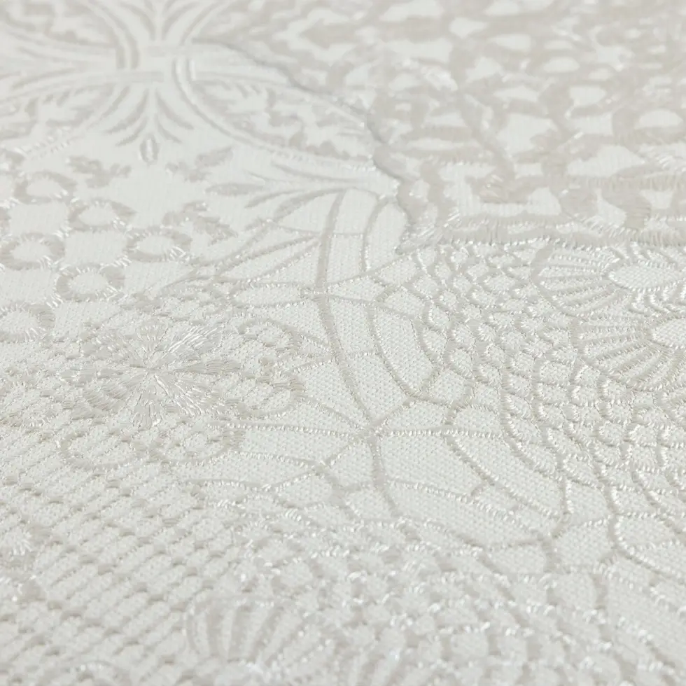 Geometric Damask Design Wallpaper White Code 1409-1 - Image 5