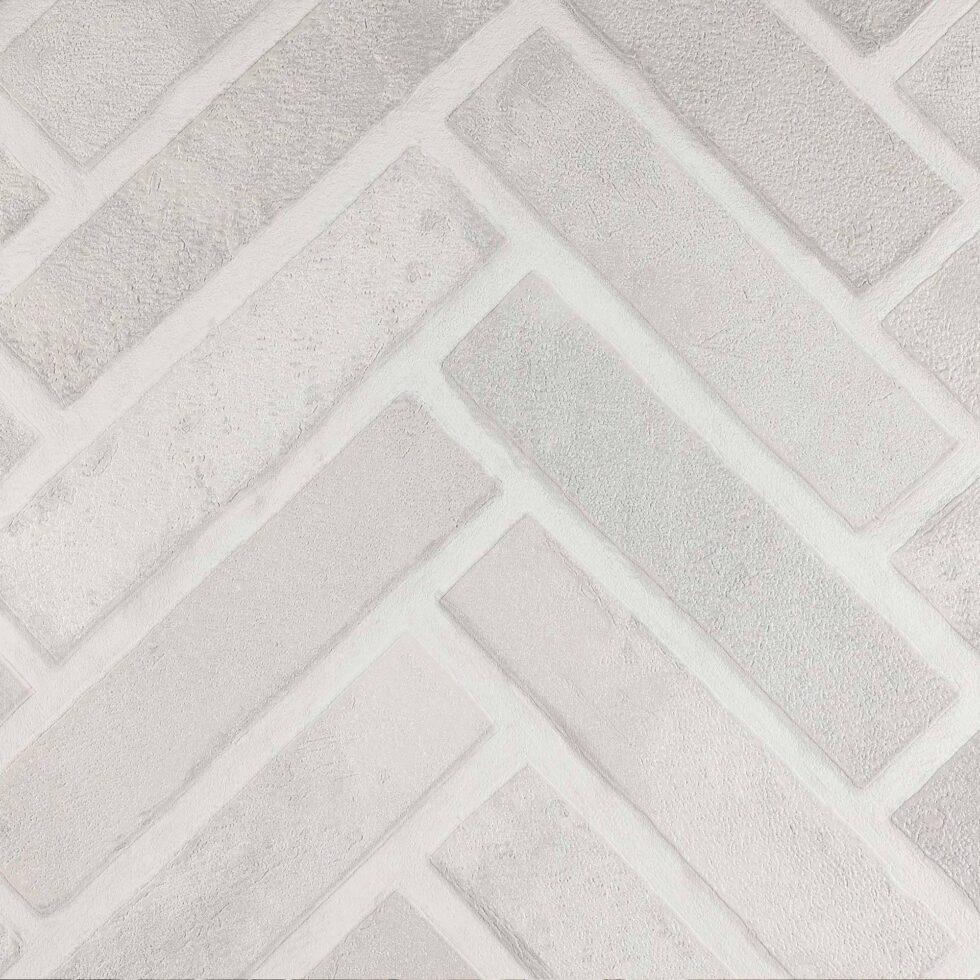 Modern Tile Design Wallpaper White Code 23105-1 - Image 5