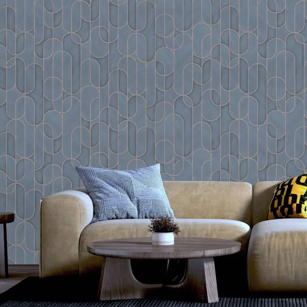 Modern Geometric Design Wallpaper Gray Code 1514-4 - Image 2