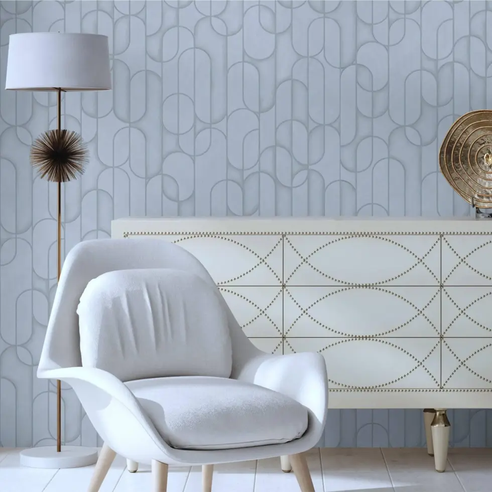 Modern Geometric Design Wallpaper Silver Code 1514-3 - Image 5