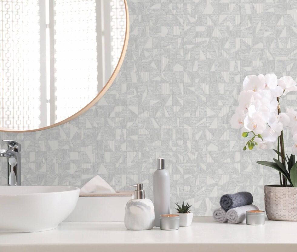 Modern Geometric Design Wallpaper Silver Code 1512-2 - Image 2