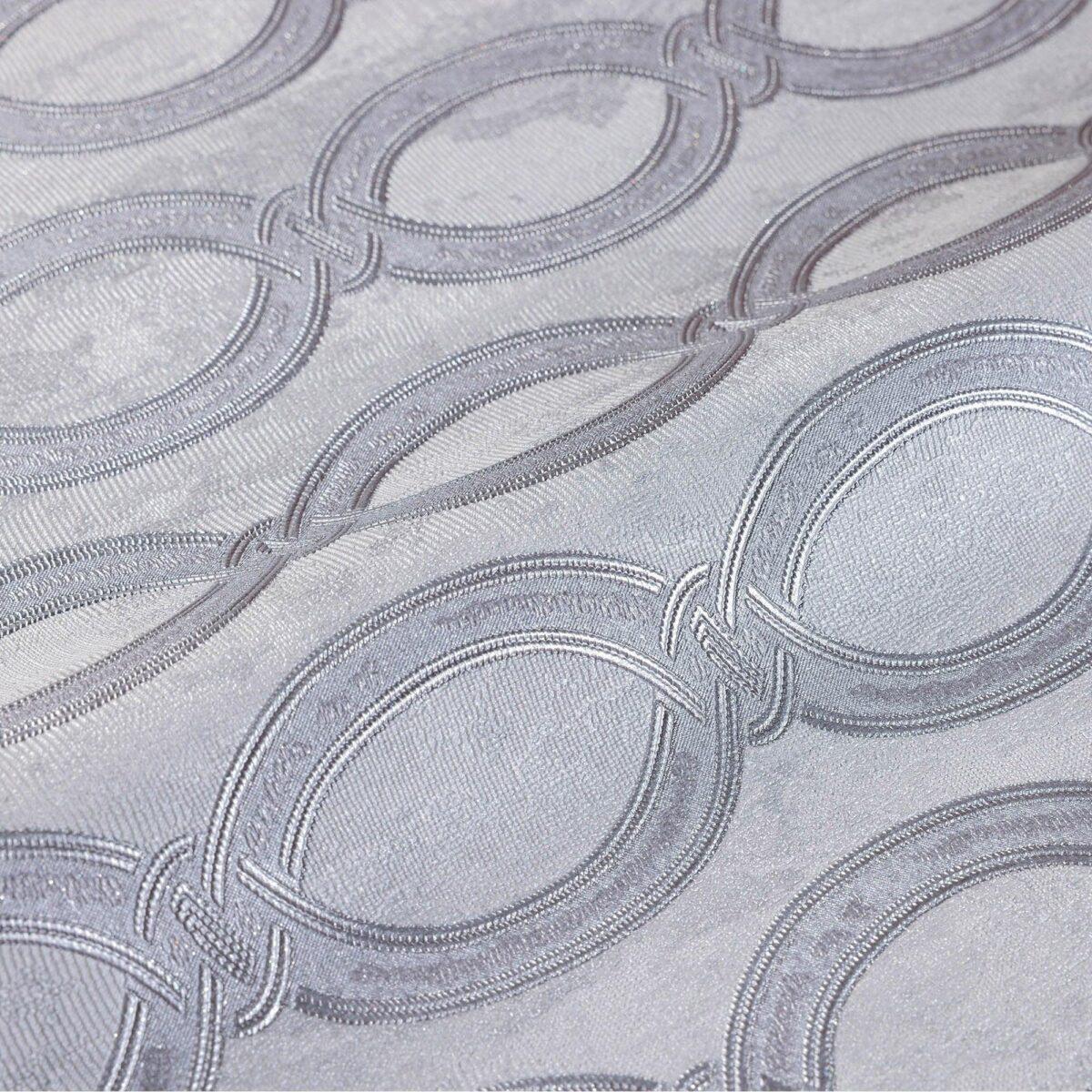 Wallpaper with stylized chain pattern Blue Code 7808-2 - Image 3
