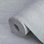 Linen Textile Inspired Subtle Texture Pattern Wallpaper Gray Code 3700-3