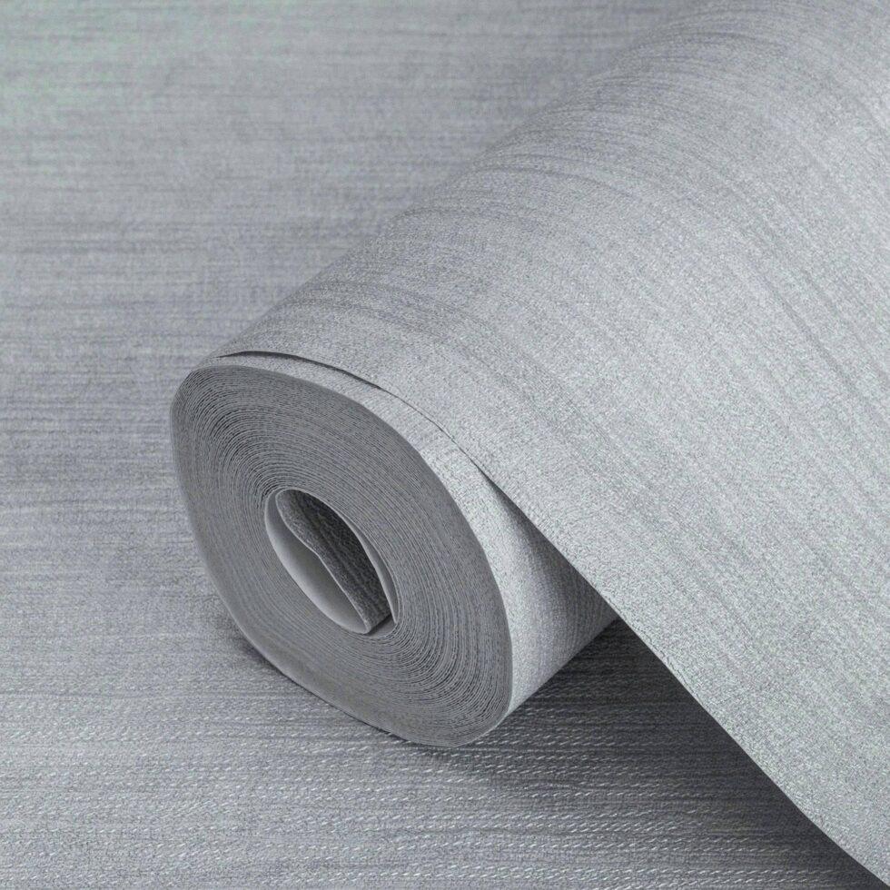 Linen Textile Inspired Subtle Texture Pattern Wallpaper Gray  Code 3700-3