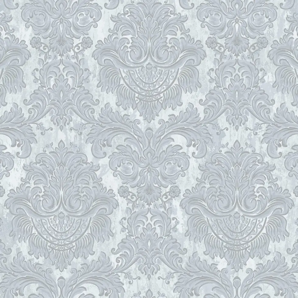 Rich baroque damask pattern wallpaper Gray Code 7807-2 - Image 5