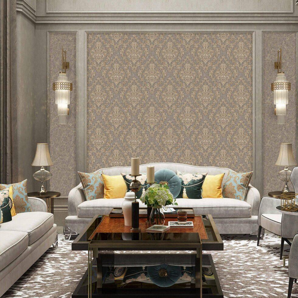 Rich Damask Design Wallpaper Brown Code 1405-4 - Image 2