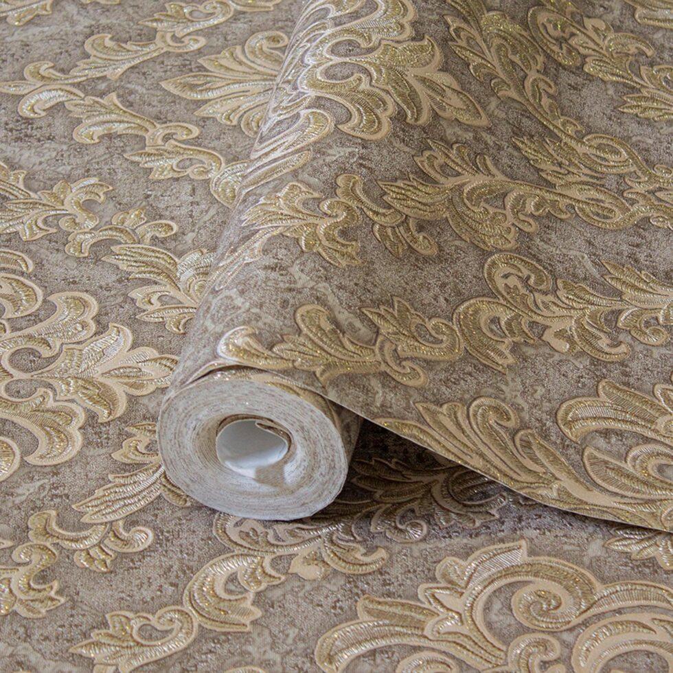 Rich Damask Design Wallpaper Brown Code 1405-4