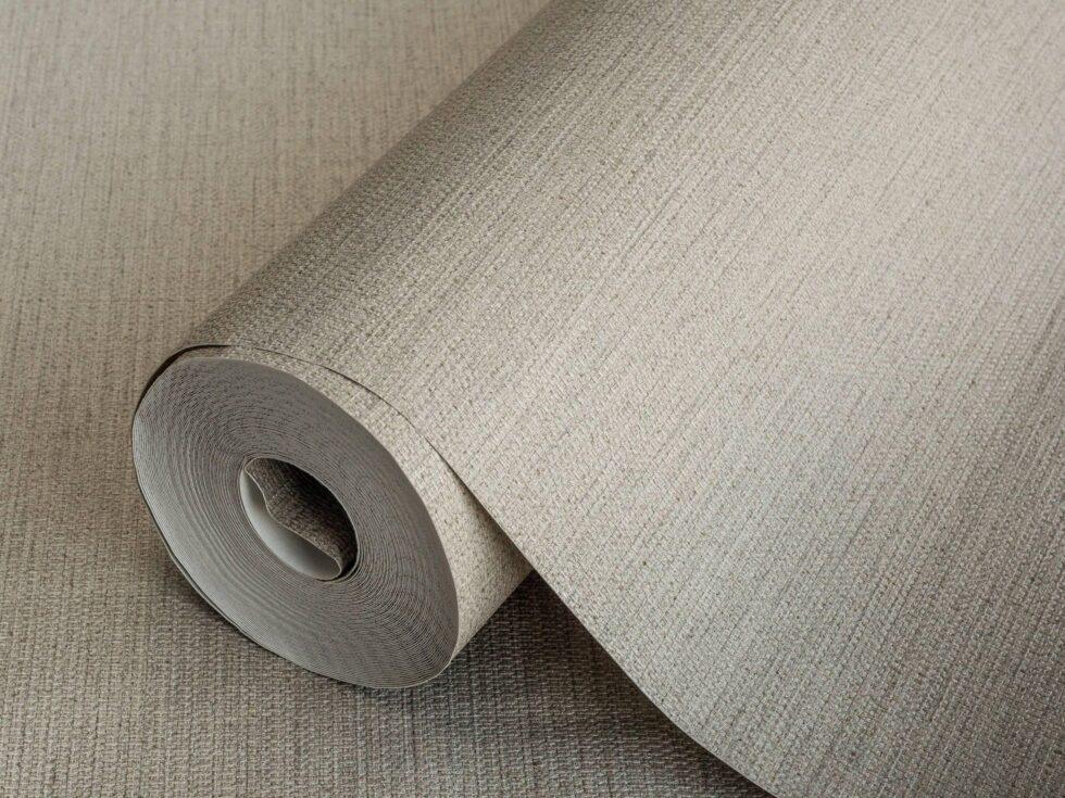 Natural Fabric Burlap Texture Wallpaper Gray Code 3707-4