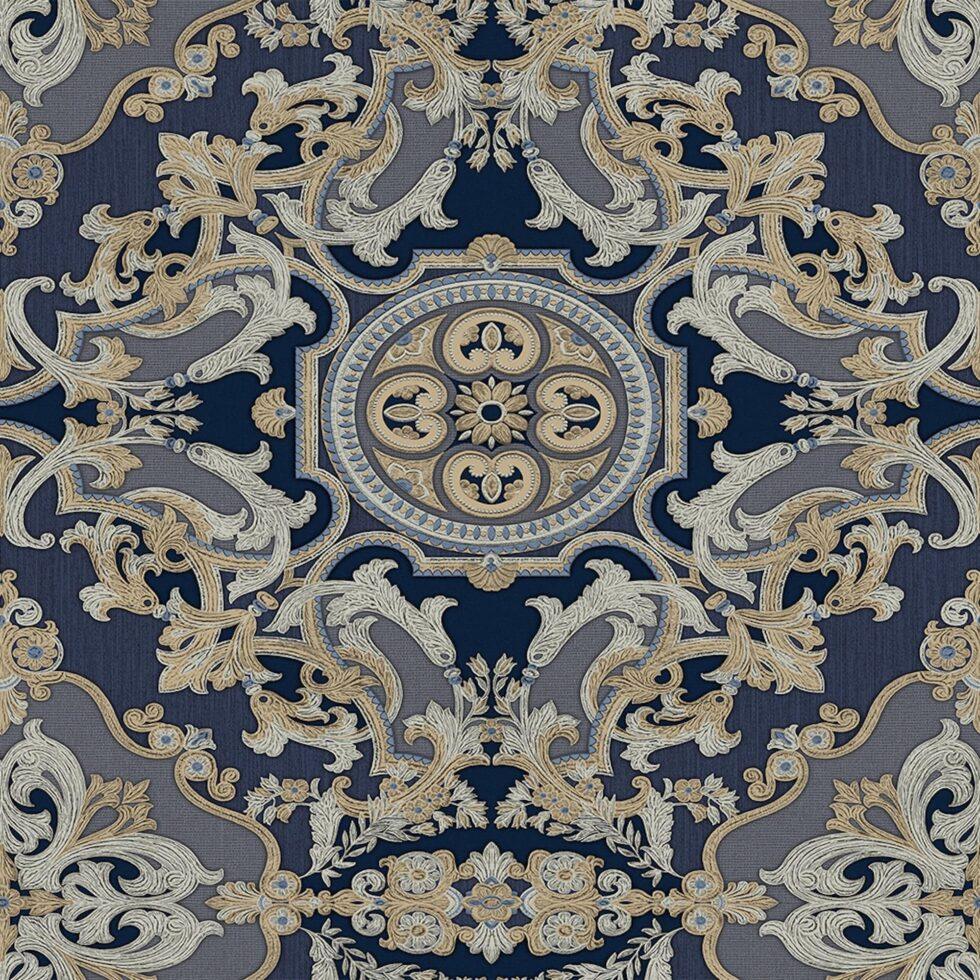 Damask Design Wallpaper Blue Code 1301-5 - Image 5