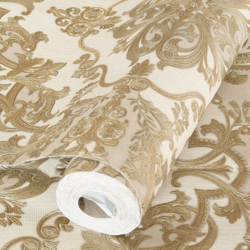 Damask Design Wallpaper Cream Code 1301-4