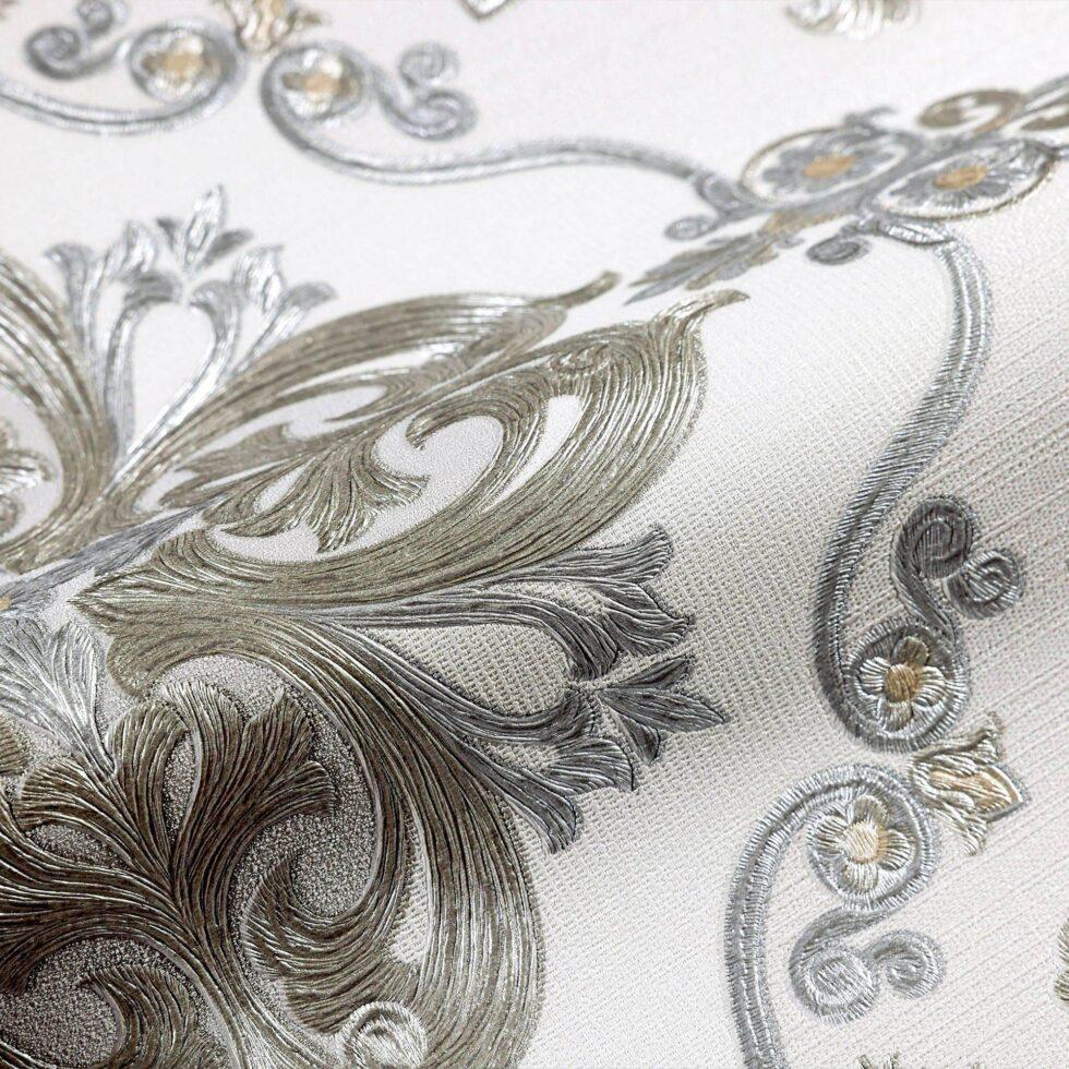 Damask Design Wallpaper Silver Code 1301-2 - Image 4