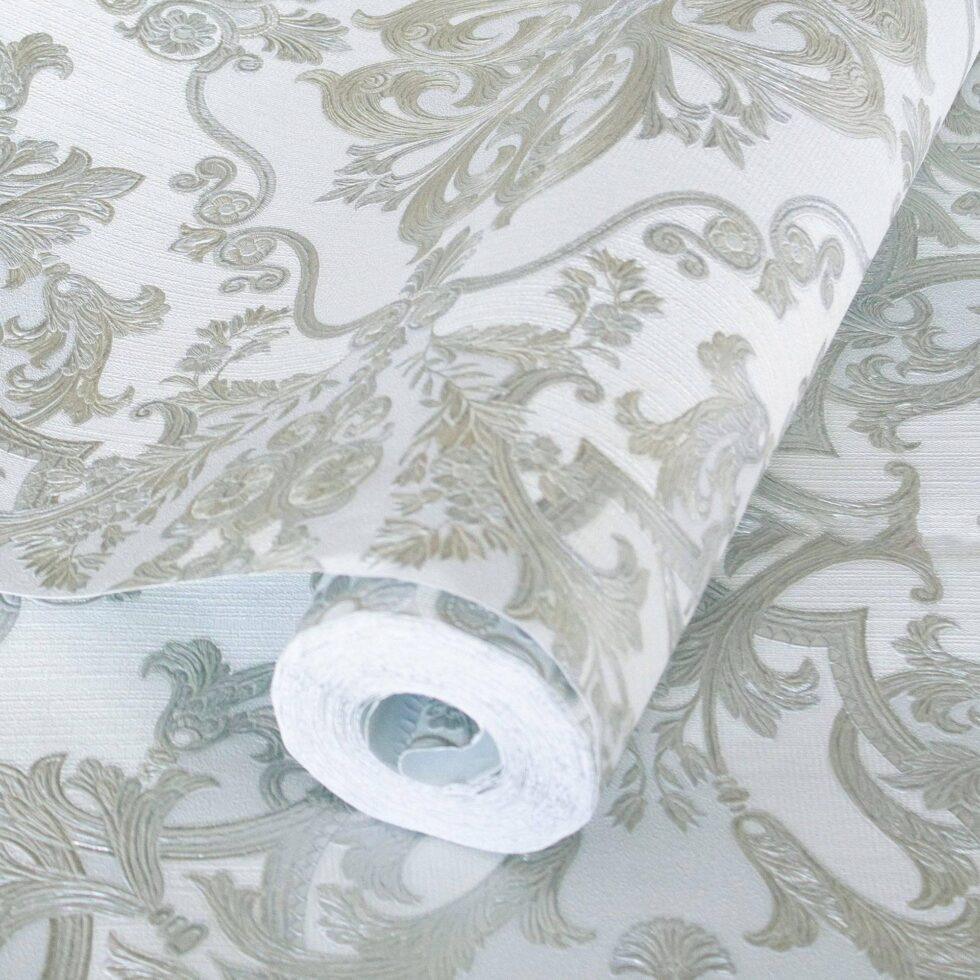 Damask Design Wallpaper White Code 1301-1