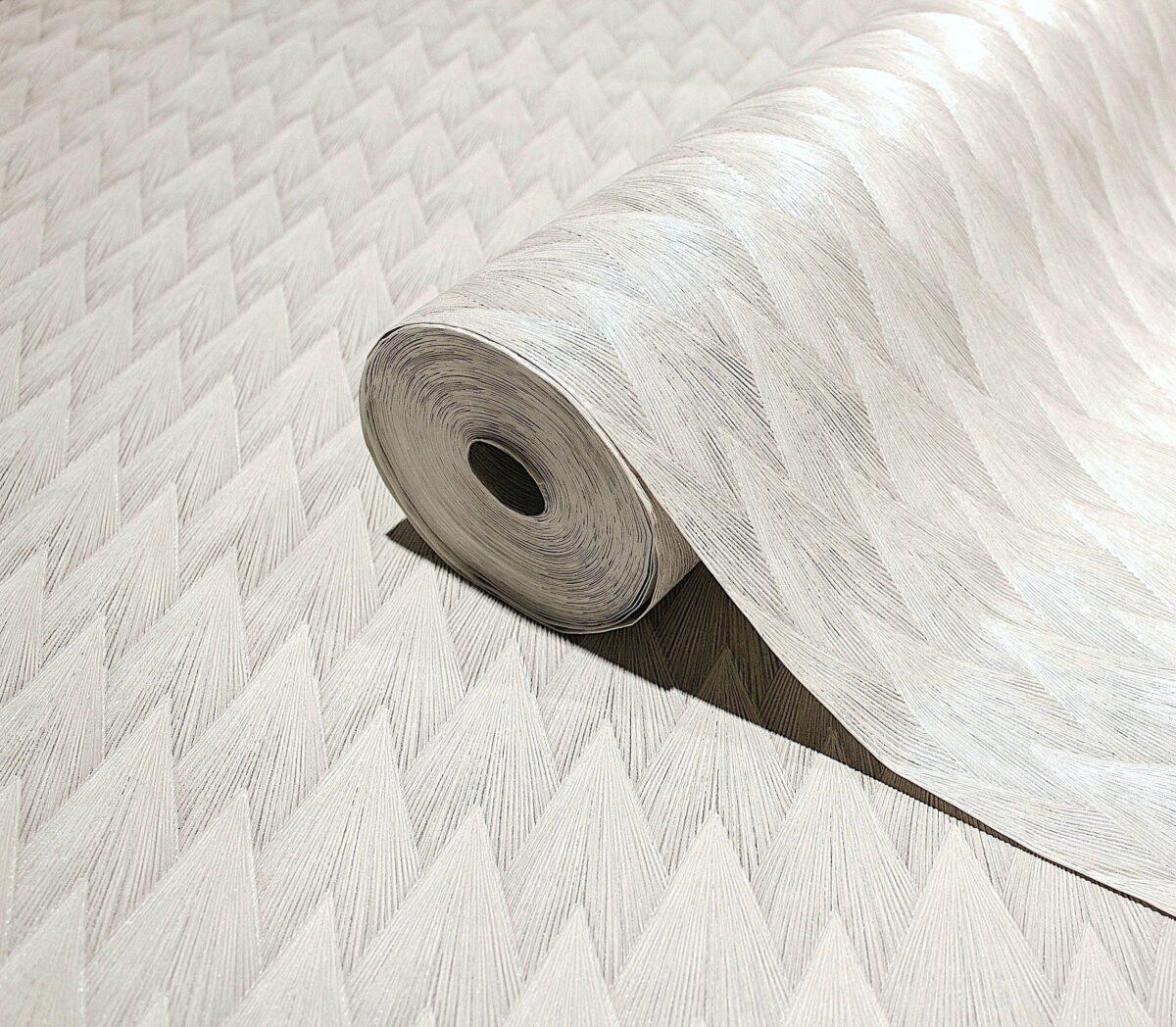 Geometric Design Wallpaper White Code 23202-1 - Image 1