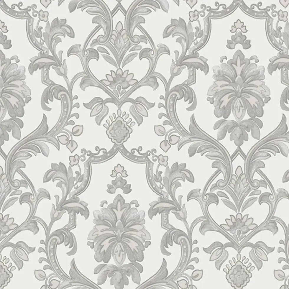 Classic Damask Design Wallpaper Gray Code 1407-3 - Image 5