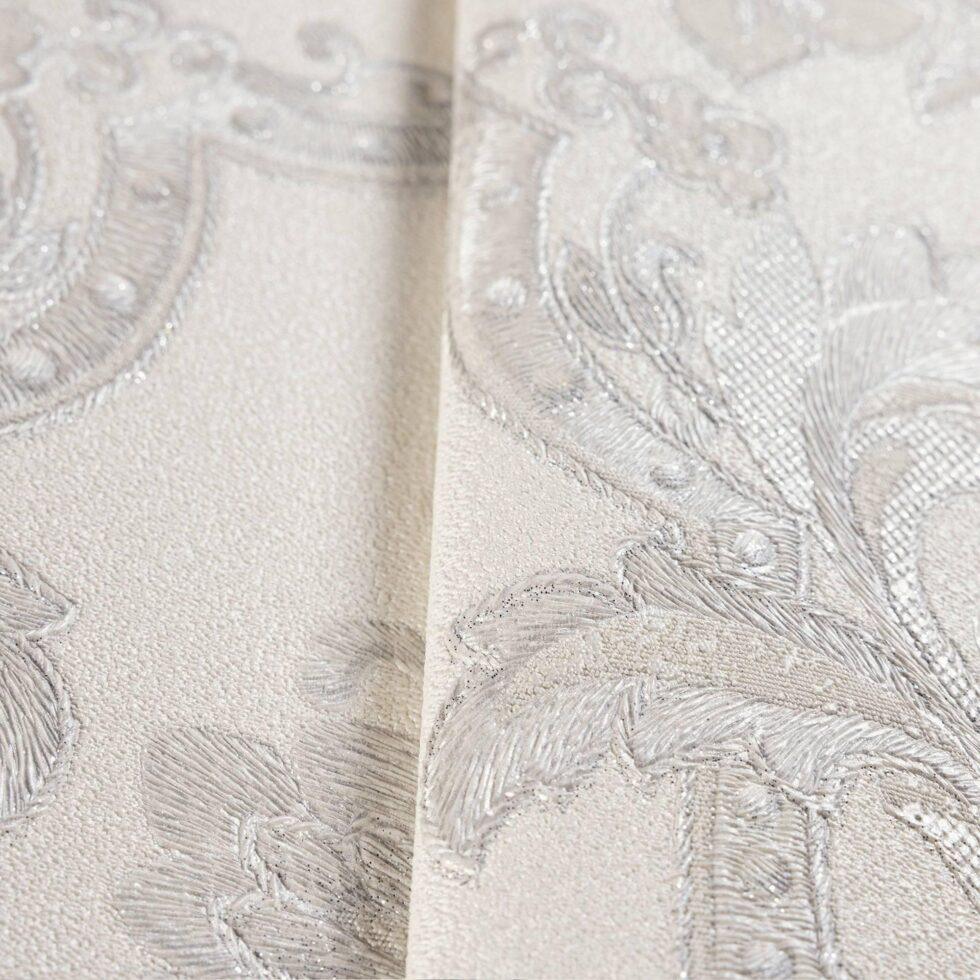 Classic Damask Design Wallpaper White Code 1407-1 - Image 3