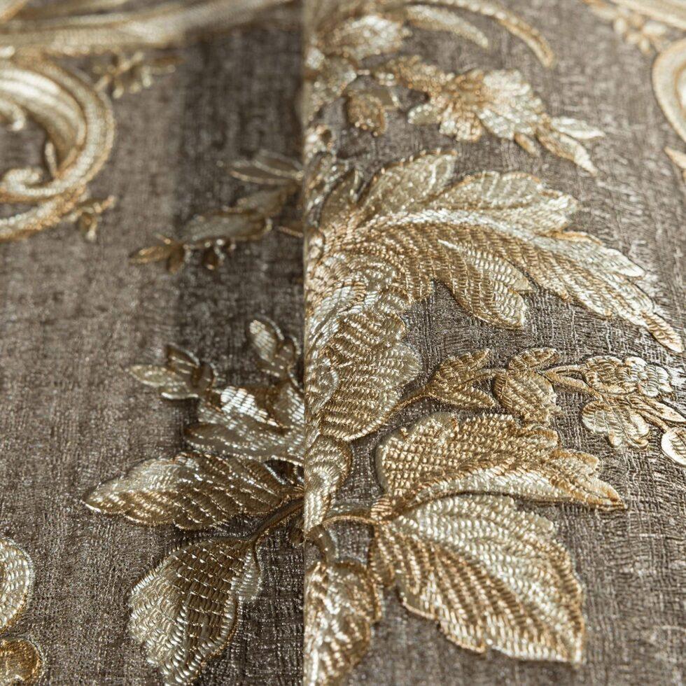 Classical Damask Wallpaper Brown  Code 1310-5 - Image 2