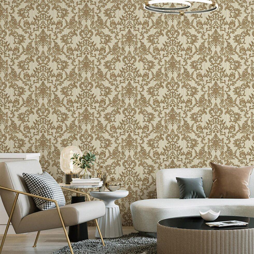 Floral Damask Wallpaper Brown Code 1305-4 - Image 2