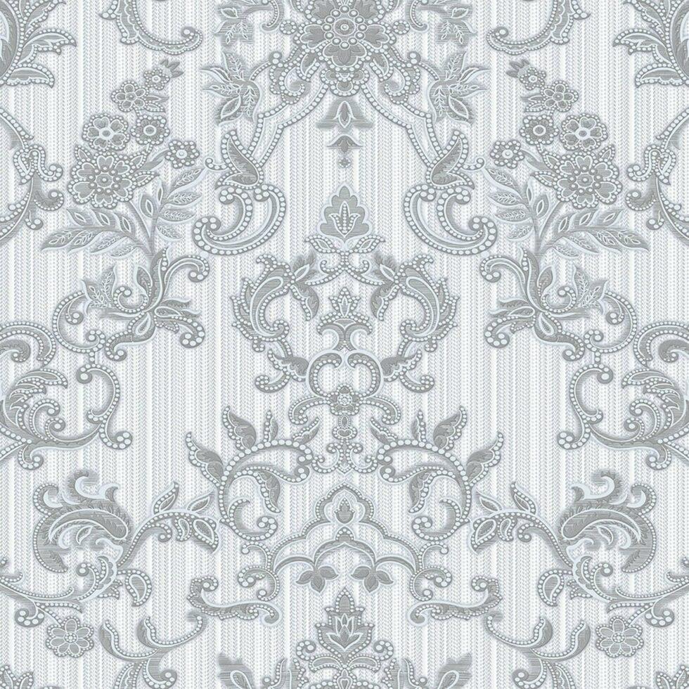 Floral Damask Wallpaper Silver Code 1305-2 - Image 5