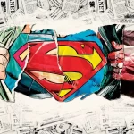 SUPERMAN, VINYL FABRIC TEXTILE Wall Mural in Different Texture, Code WB2033. It is produced as ONE PIECE WITHOUT JOINT.