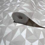 Geometric Modern Design Wallpaper White Code 23204-1
