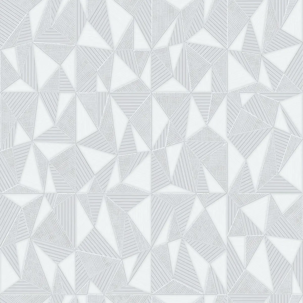 Geometric Modern Design Wallpaper White Code 23204-1 - Image 3